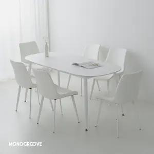 모노그루브 플롯 포세린 세라믹 식탁 4인용 6인용 1400 1800 식탁세트 사각 타원 2colors