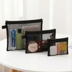 소중대3종1세트 휴대용 메쉬 망사 여행용 화장품 파우치