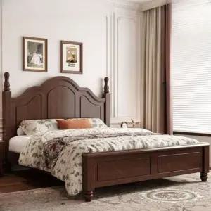 엔틱 침대프레임 원목 호텔 인테리어 베드 안방