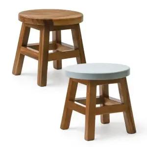 예쁜 우드 감성 나무 원목 의자 스툴 2color