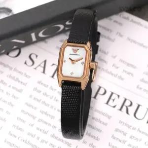 알마니 AR11248 펄 다이얼 로즈골드 스몰사이즈 캐쥬얼 정장 여자 가죽 시계 d