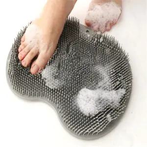 [모두쇼핑]발씻는매트 실리콘 풋브러쉬 발매트 그레이 발각질제거기 발을씻자 발브러쉬 세척매트