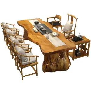 거실 통나무테이블 원목 좌식테이블 식당테이블 테이블 우드슬랩 접이식