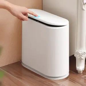 원터치 쓰레기통 주방 화장실 욕실 사무실 인테리어 쓰레기통 휴지통 종량제봉투 화이트15L L721
