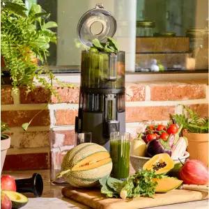 [휴롬][본사직영] H410 티타늄그레이 착즙기 슬로우쥬서 저속착즙 간편필터타입 녹즙기