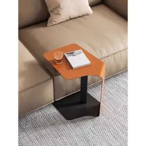 슬림 미니소파테이블 보조 철제 코너 1인용테이블 안장가죽