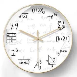 Haeif 수학 벽시계이과 인테리어 무소음 공부방 수험