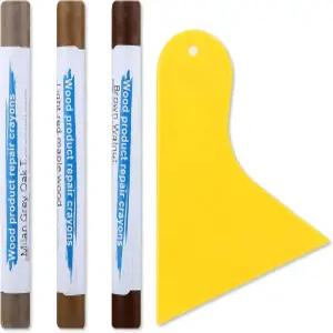 아포홈 3 - 다크 우드 리페어 크레용 팩(밀란 그레이 오크 라이트 레드 메이플 브라운 월넛) 가구 바닥 및