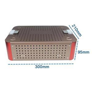 GREATLH 이중 레이어 케이스 소독 상자, 멸균 트레이 케이스, 알루미늄 합금 수술 기구