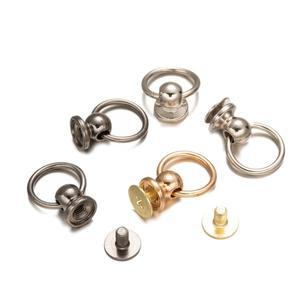 스크루백 나사 리벳 스터드 가죽 공예 실버 O 링 헤드 못 풀 포함 DIY 휴대폰 케이스 장식 액세서리 20 개