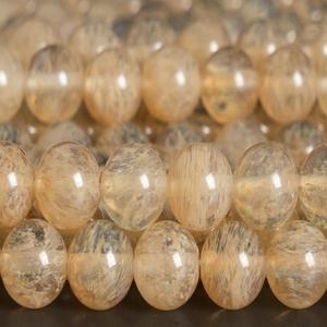 천연 밀키 골든 쿼츠 비즈 AAA 등급 보석 제작용 라운드 루즈 4mm 10mm