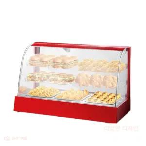 온장쇼케이스 소형 보온고 족발 온장고 매장용 진열대