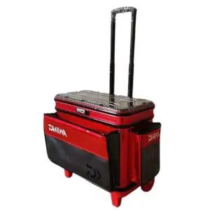 테클박스 바퀴달린 낚시통 낚시 루어 물고기 옐로우