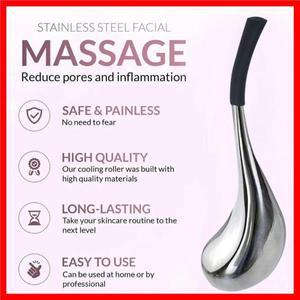 얼굴 미용 루틴을 위한 2개 아이스 글로브 스테인리스 스틸 크라이오 스틱 세트 얼굴 냉각 롤러 아이스 글