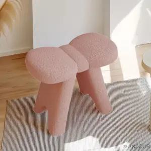 부클 스툴 화장대 제작 보조 의자 색상 현관 리본