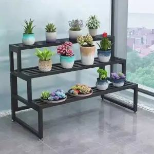 철제 계단식 진열대 다이 받침 블랙 3단 매대 고중량 계단