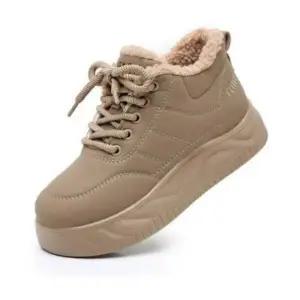 |CCS7DA8|여성 방수 양털 안감 겨울 키높이 스니커즈 데일리용