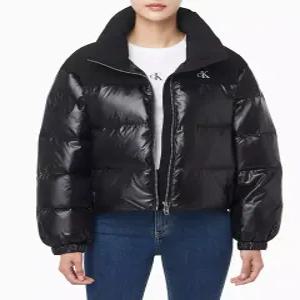 캘빈클라인 진 여성 매트 블라킹 샤인 다운 자켓47E515G