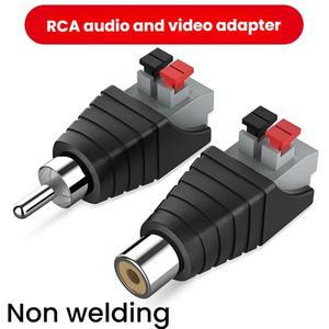 41040개 AV 오디오 비디오 커넥터 (솔더리스 크림프 포함) - RCA 암수 스피커 및 홈시어터용 터미널 블록