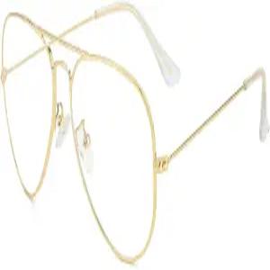 글레이모어 블루 라이트 에비에이터 여성용 안경 메탈 프레임 안티 렌즈 컴퓨터