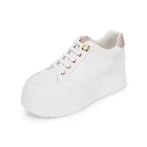 [하프클럽/무크]엠.무크 티아라 소가죽 키높이 스니커즈 핑크 516623303AJ