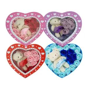 선물용 장미 비누꽃 20p 하트박스 비누 비누장미