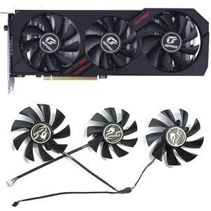 IGame 냉각 팬 Colorful GeForce GTX 1660 SUPER Ultra RTX 2060 GPU 75mm 4PIN RTX2070