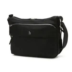 [헤지스](대전신세계)[아이코닉 나일론] 나일론 로고 크로스백 HJBA6E715BK