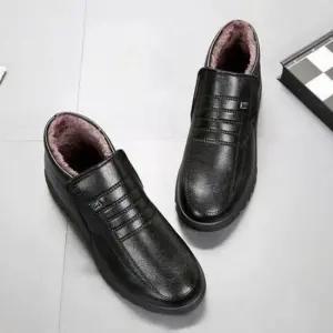 JU 소프트감 남자 캐주얼 포멀 시그니처 한겨울 유광표면털구두 부드러운 캐쥬얼