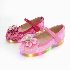 쁘띠 크라운 유아동 베이비 키즈 주니어 국산 여아 LED 구두