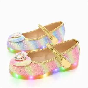 쁘띠 하트 키즈 주니어 초등학생 입학 선물 국산 여아 LED 구두