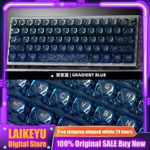 XVX Venom keycaps 금속 질감 중공 안개 투명한 성격 기계식 키보드 캡 실버 포지티브 새겨진 빛