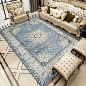 빈티치 문양 거실 카페트 200x300 1P 사각 러그 감성 침대러그