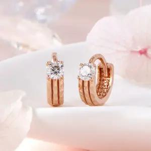 [비앤비골드] 14K 미니 큐빅볼 다이아컷팅 원터치 귀걸이 한쌍 PNE42417