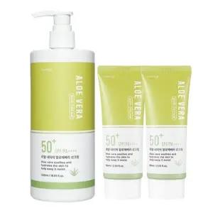 [COSMATE]코스메이트 네이처 알로에베라 선크림 500ml+60ml 2개 SPF50+ PA++++