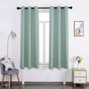 아일릿 암막커튼 작은 창문 커텐 민트 2장
