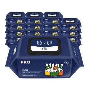 슈퍼대디 미피 프로 위시 엠보 물티슈 캡형 70매 20개