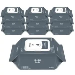 미래생활 네이즈 그랑 물티슈 캡형 120매 10팩