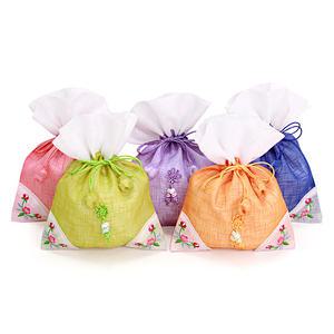 [박씨상방] 모시 귀자수 복주머니대C