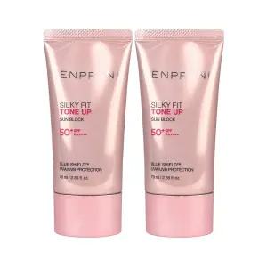 엔프라니 실키핏 선 블록 70ml 2개 톤업 썬 크림 PA++++