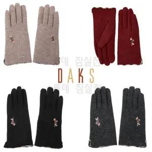 [롯데백화점]닥스 액세서리 선물포장(쇼핑백동봉) 강아지 자수 울 여성장갑 DCGV2F202341