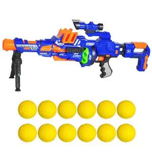 전동 소프트볼 장난감 총 기관단총 다트 스펀지 총알