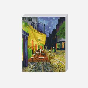 DIY 보석십자수 세트 고흐 까페테라스 40x50cm 명화 캔퍼스 액자형 비즈