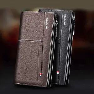 WilliamCambell 윌리엄캠벨 소가죽 남성장지갑 명함 핸드폰수납 클러치지갑 W2117