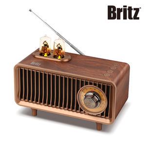 레트로 블루투스 스피커 라디오 충전식 무선 감성 인테리어 엔틱 디자인 탁상용 /브리츠 BA-MK250