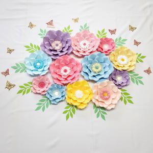 [완제품]컬러풀 페이퍼플라워 졸업식포토존 입학식 행사꽃장식 기관행사 이벤트장식 자이언트플라워