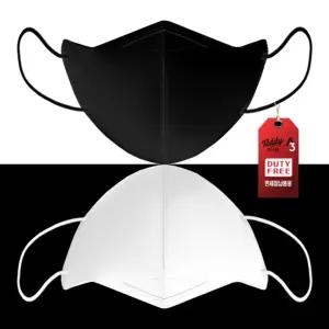 A3 새부리형 얼큰이마스크 화이트&블랙 반반세트 프리미엄마스크 초특대형 특대형 대형 94%MB필터 100매