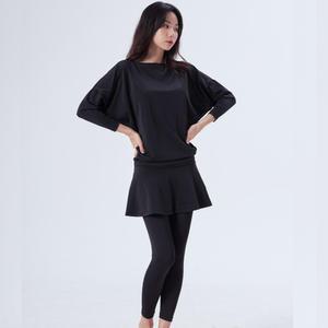 여성 루즈핏래쉬가드+치마 워터레깅스 세트 긴팔수영복 수영바지 비치웨어 커버업 스윔웨어 비치수영복 임산부 가오리핏 캐리비안베이 워터파크