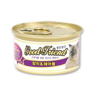 굿프랜드 고양이캔 참치&헤어볼 85g x 24개