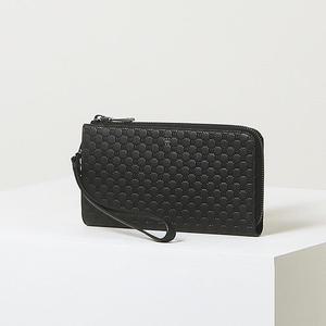 [닥스](강남점)DBWA4F360BK [지퍼장지갑(핸드폰수납)][LOUIS][루이스] 블랙 수입가죽 루이스 엠보 DD 패턴
